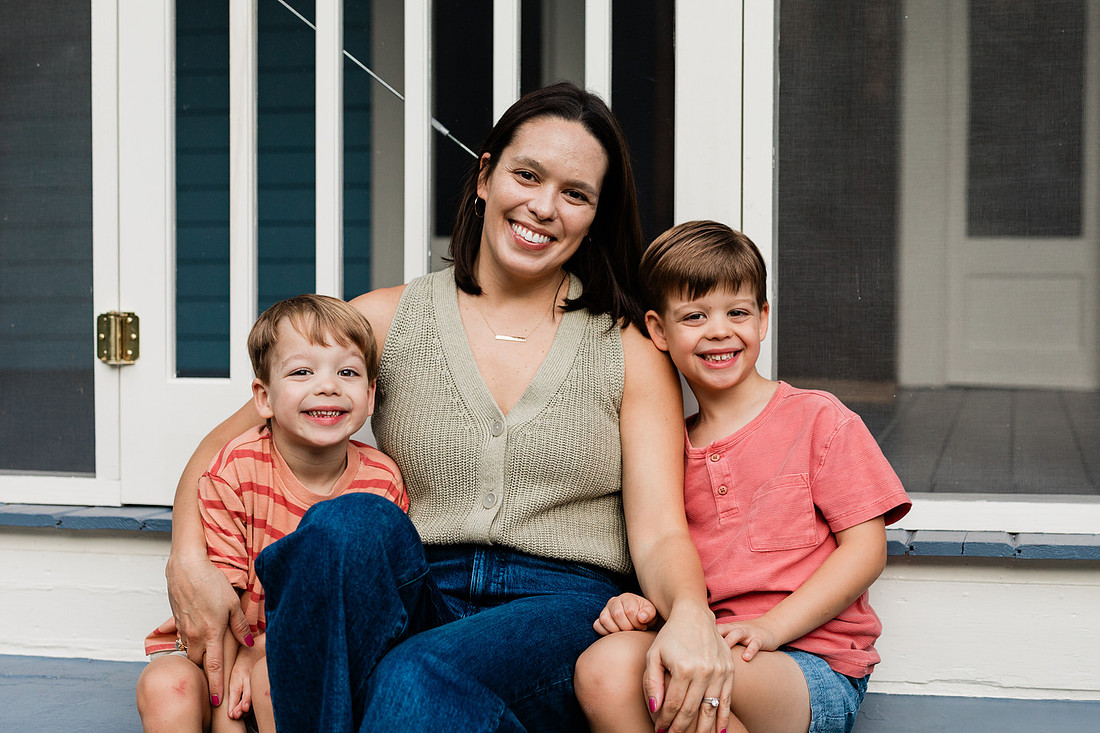 Golden hour family photos on west-facing porch with warm, flattering light for porch photography.