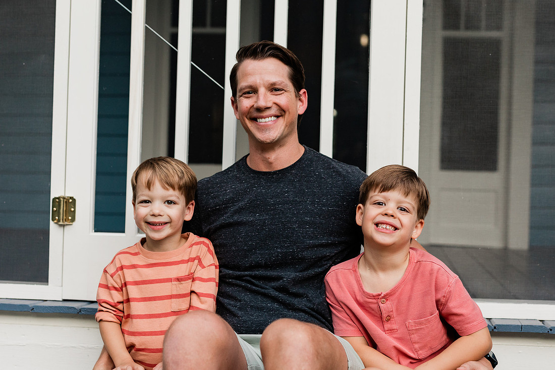 Golden hour family photos on west-facing porch with warm, flattering light for porch photography.