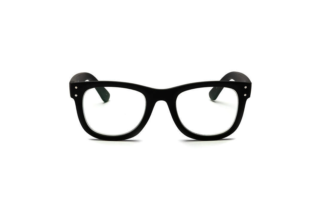 eyeglasses photographed on a white background with professional editing and lighting